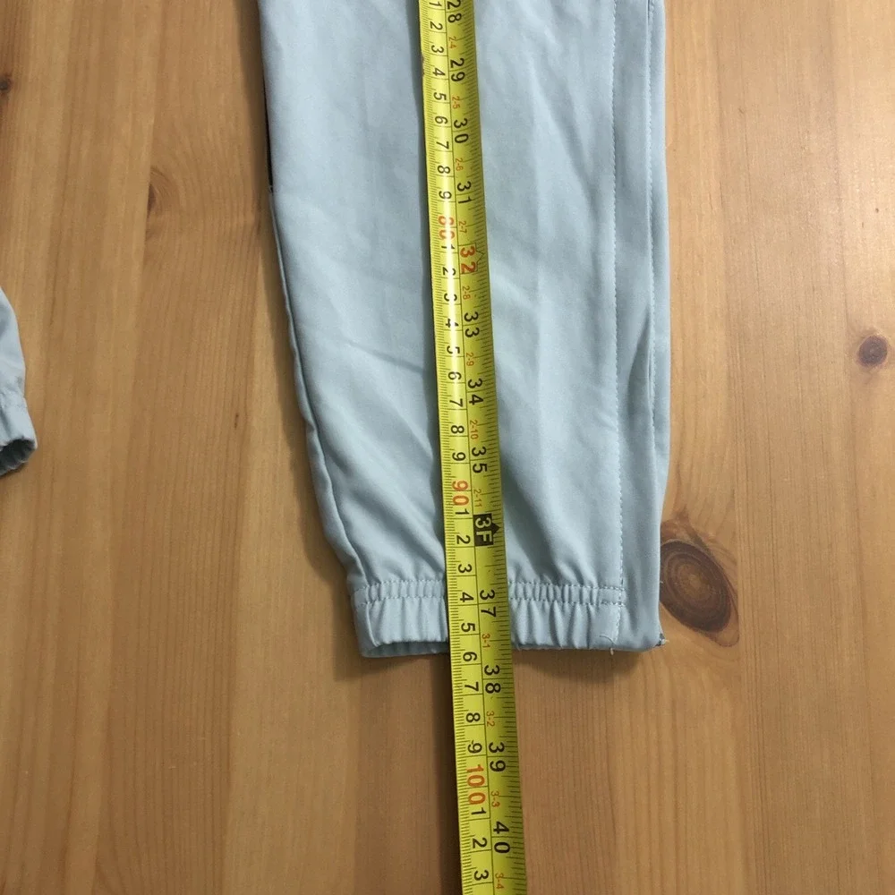 Air Jordan Joggers Track Pant Men's Sz S Light Blue Black Jumpman Ankle Zip Y2K